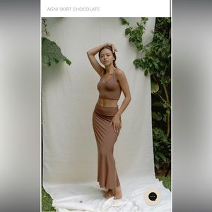 Indigo Luna Agni Skirt- Large/XL Chocolate